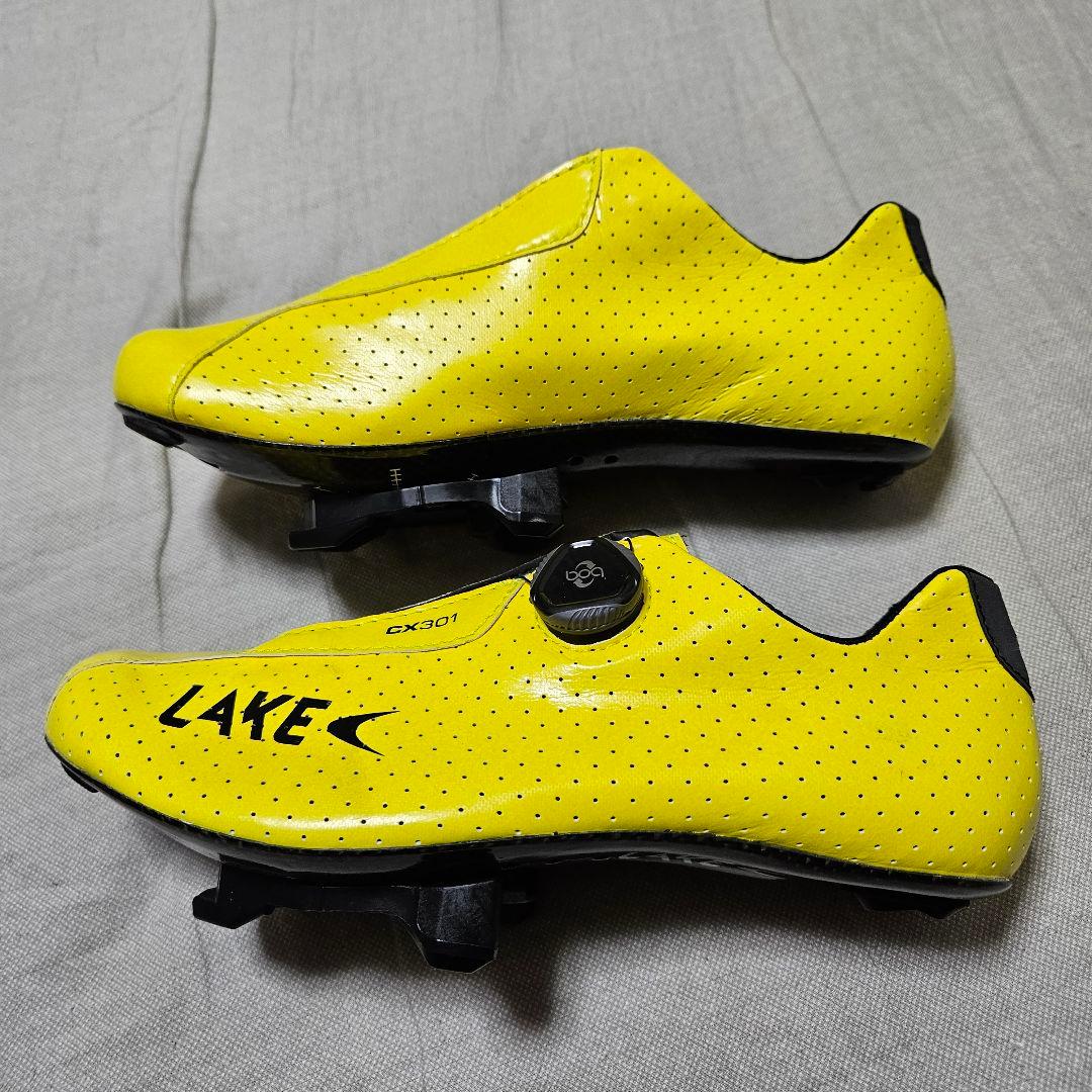 ☆新品未使用☆ LAKE CX301 イエロー 41.0 TIMEクリート付
