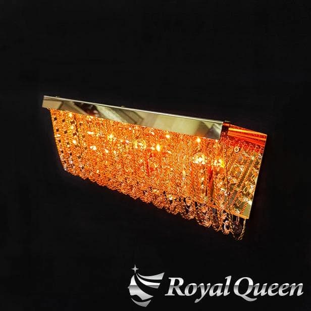 0622 ゴールドメッキ 豪華 ナイアガラ シャンデリア 幅約400mm 照明