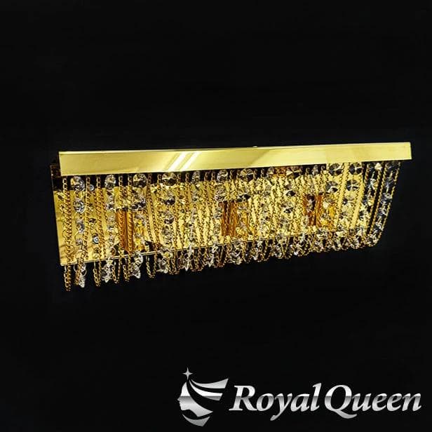 0622 ゴールドメッキ 豪華 ナイアガラ シャンデリア 幅約400mm 照明