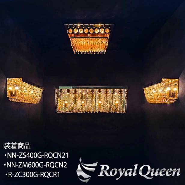 0622 ゴールドメッキ 豪華 ナイアガラ シャンデリア 幅約400mm 照明