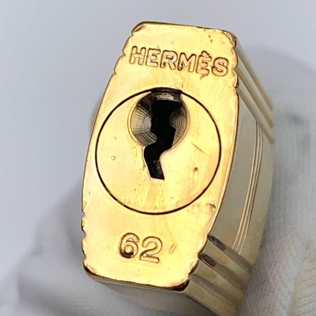 HERMES エルメス カデナ 62番 ゴールド 24Kメッキ 鍵付き 南京錠