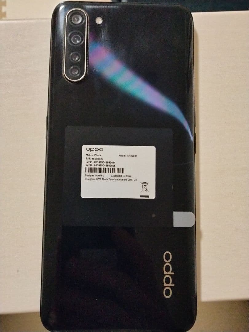 【美品】OPPO Reno 3A SIMフリー 楽天モバイル 128MB 黒