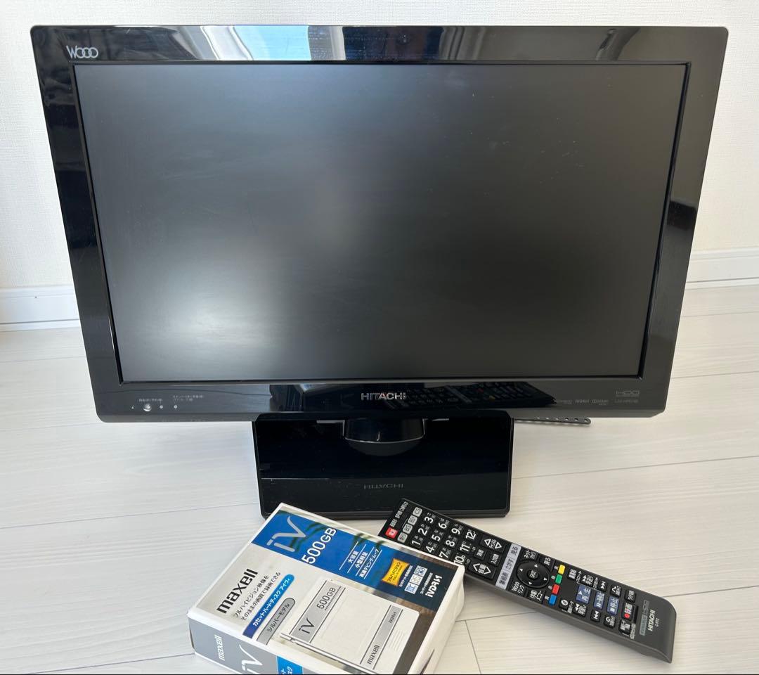 HITACHI WOOO 500GBテレビ 本体➕カセットHDD付き☆