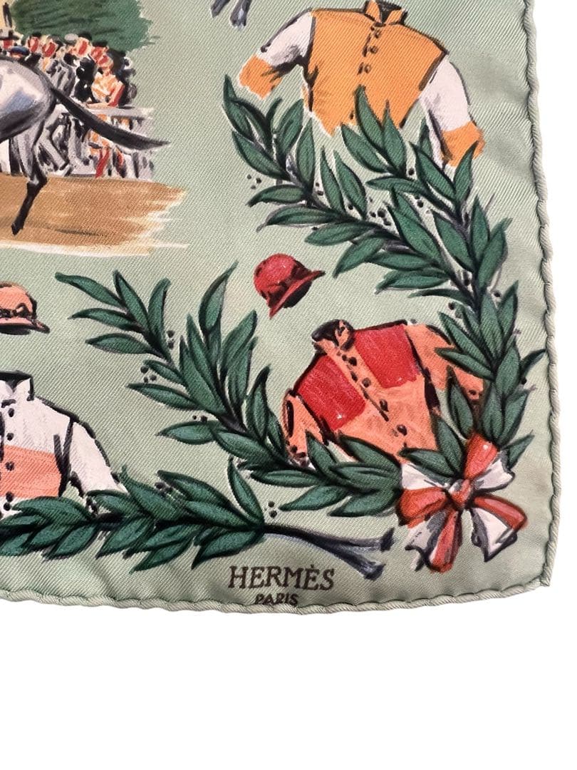 HERMES 競馬テーマ シルクスカーフ