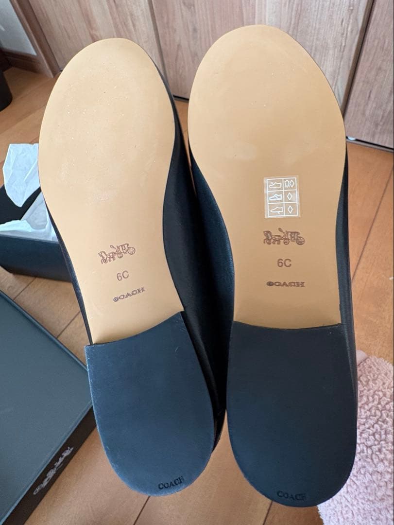 【室内試着のみ】　コーチ　ハーレー　ローファー ブラック　サイズUS6