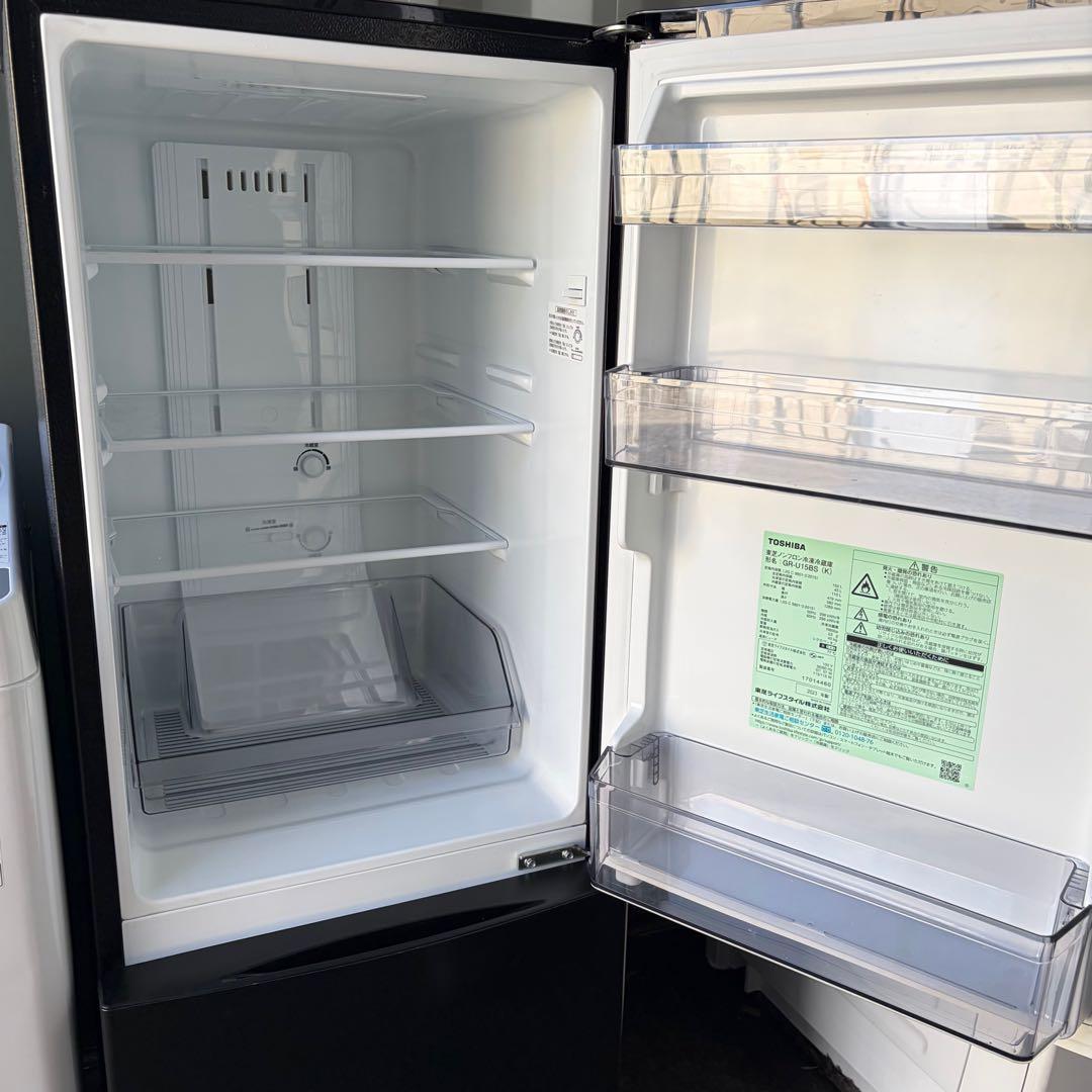 112運搬取付無料！ブラック&ホワイト純正三菱冷蔵庫洗濯機2点セット！完動超美品