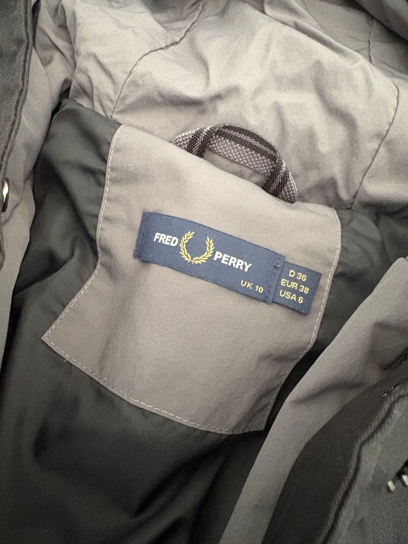 【破格】フレッドペリー　モッズコート　ブラック　M