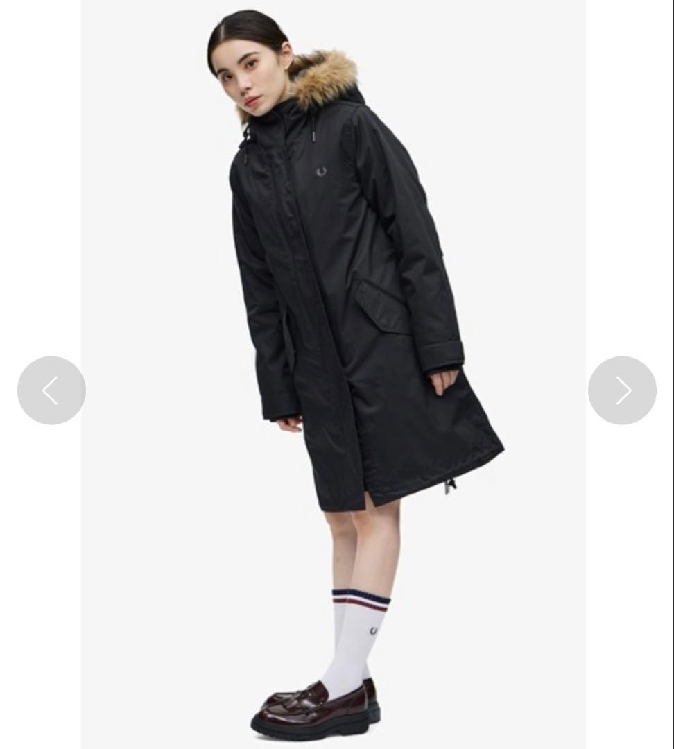【破格】フレッドペリー　モッズコート　ブラック　M