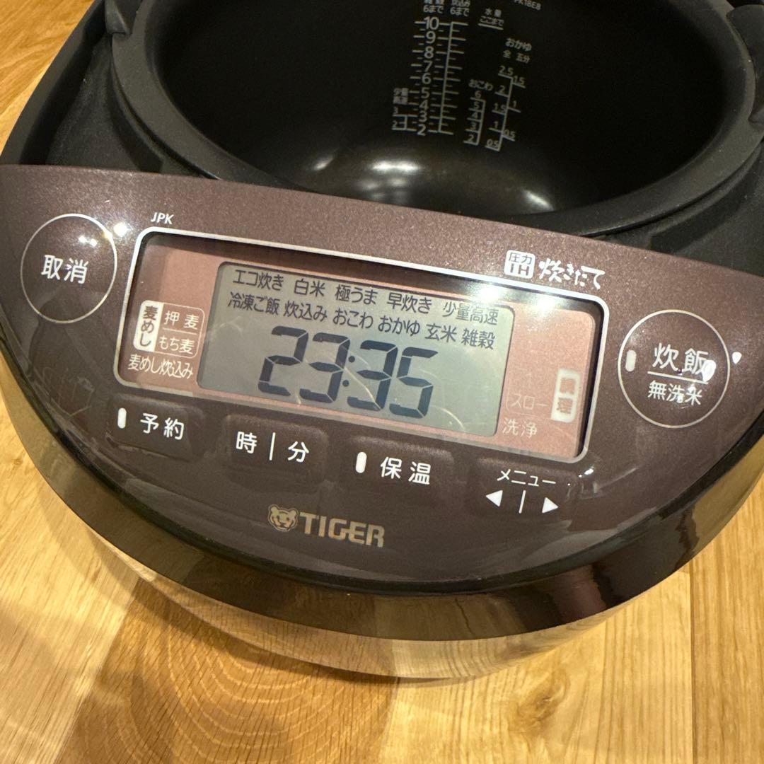 タイガー　炊飯器圧力IH炊飯ジャーJPK-G180　一升炊き 1.8L 10合