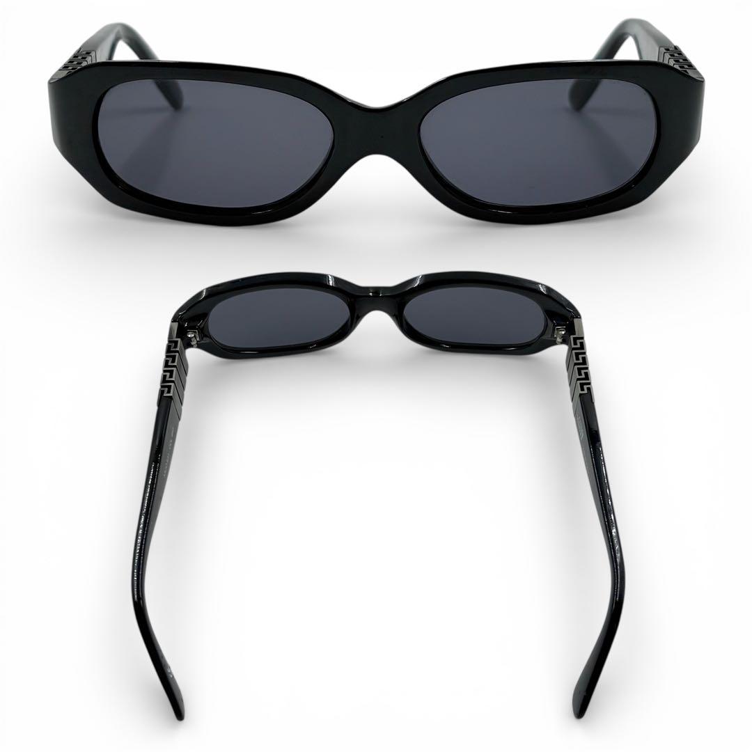 ヴェルサーチ サングラス グレカ模様 ブラック シルバー金具 y2k 00s