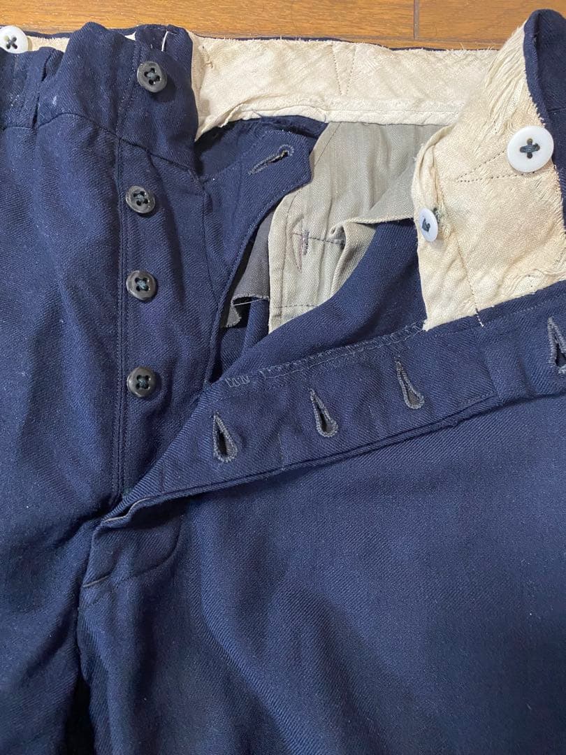 40s 50s ウールギャバジン スラックス 黒 ロカビリー