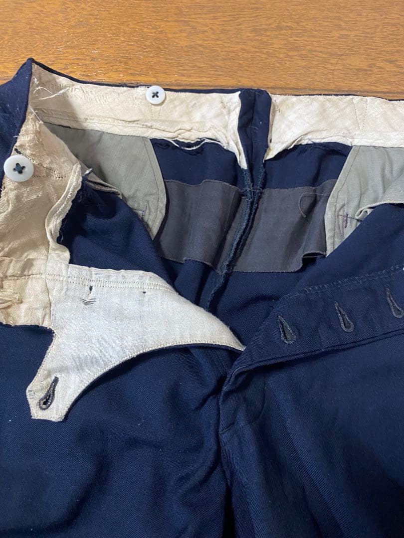 40s 50s ウールギャバジン スラックス 黒 ロカビリー