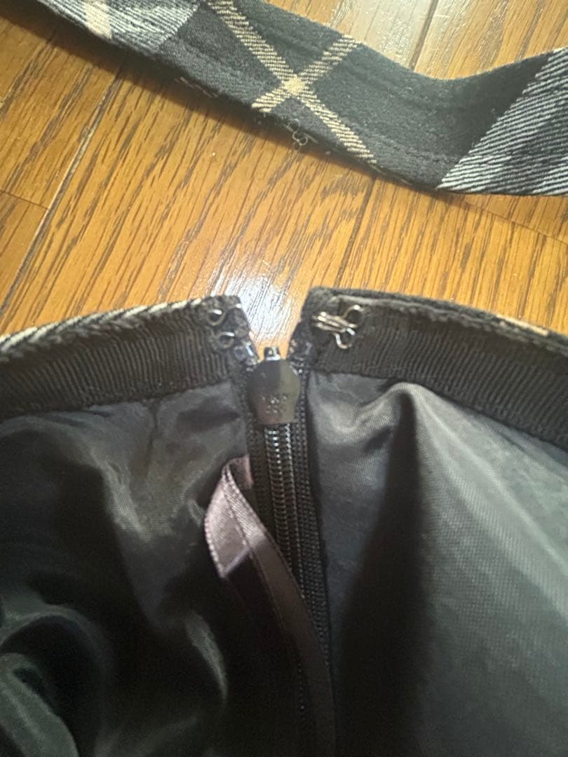 バーバリーブルーレーベル　チェック柄スカート