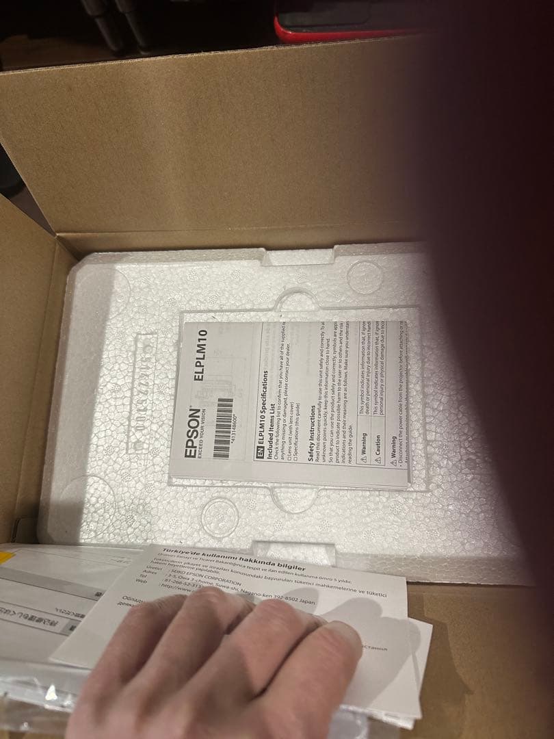 エプソン　中焦点プロジェクターレンズ　ELPLM10 1回のみ使用　ほぼ新品