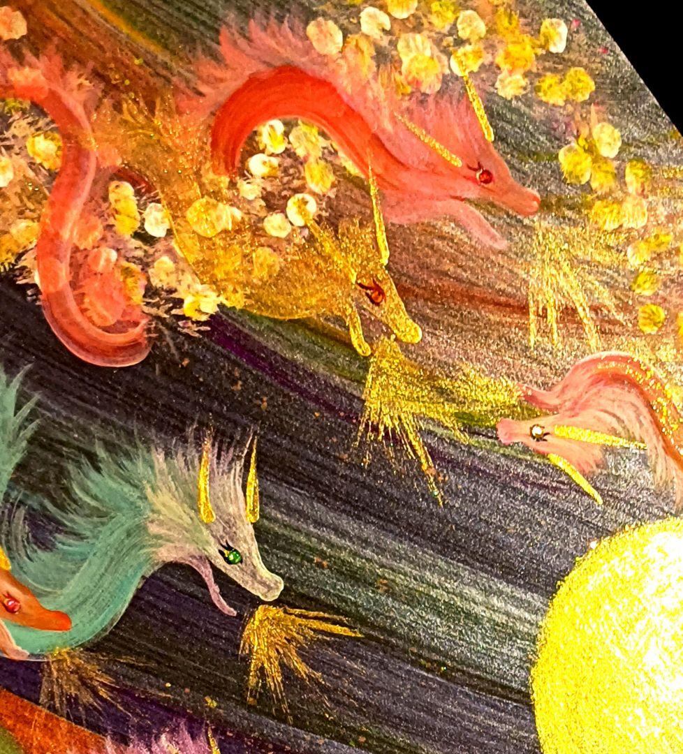 ともちゃん ＃❀九頭龍最高神赤富士山絵画❀