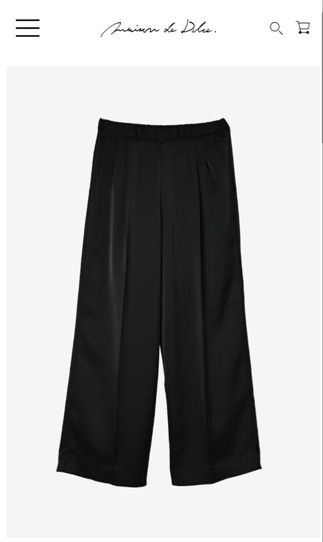 大人気！メゾンドドルチェ luxs pants black
