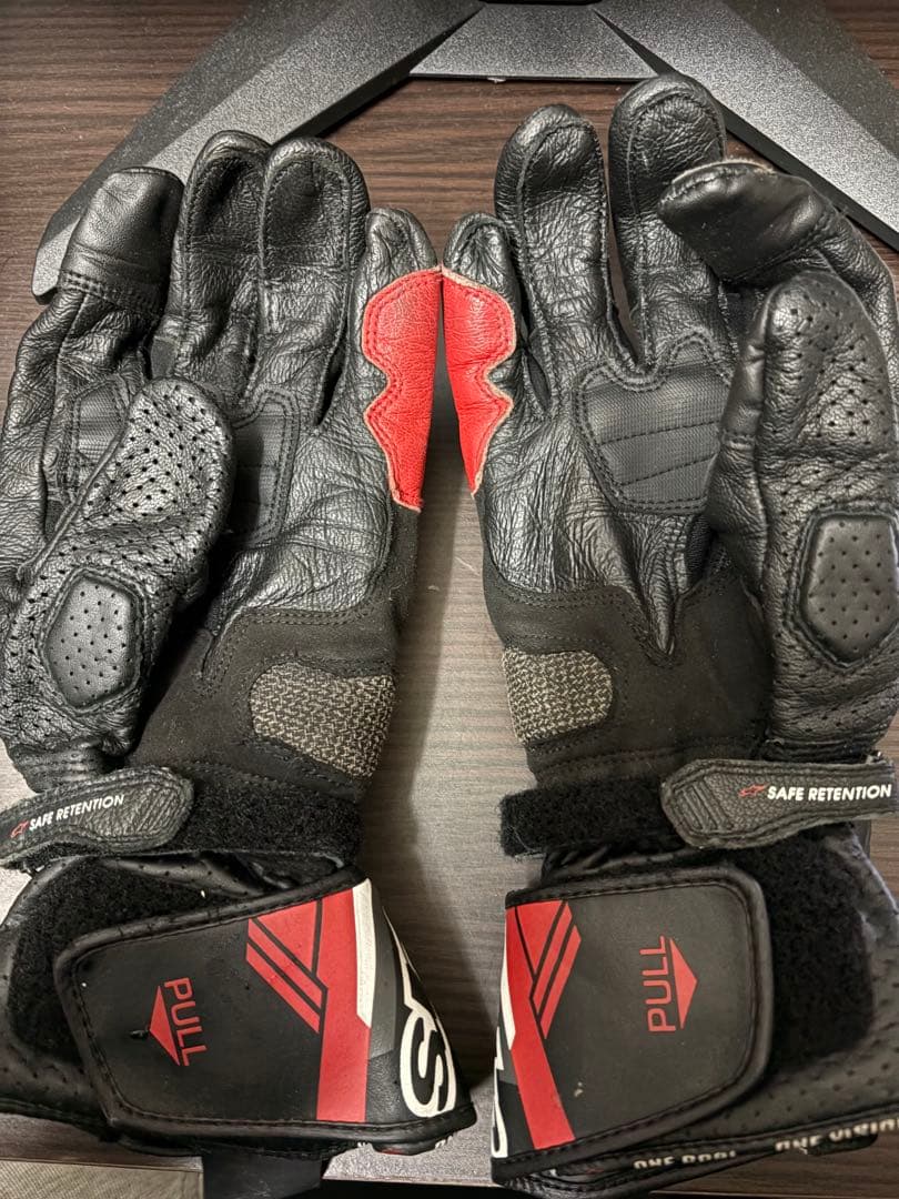 Alpinestars SP-8 LEATHER SP8グローブ 赤/黒