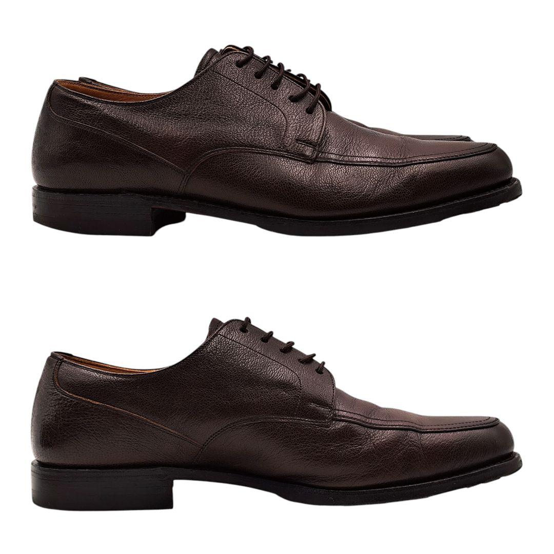 ビジネスシューズ メンズ スコッチグレイン ダークブラウン 24.0 外羽根