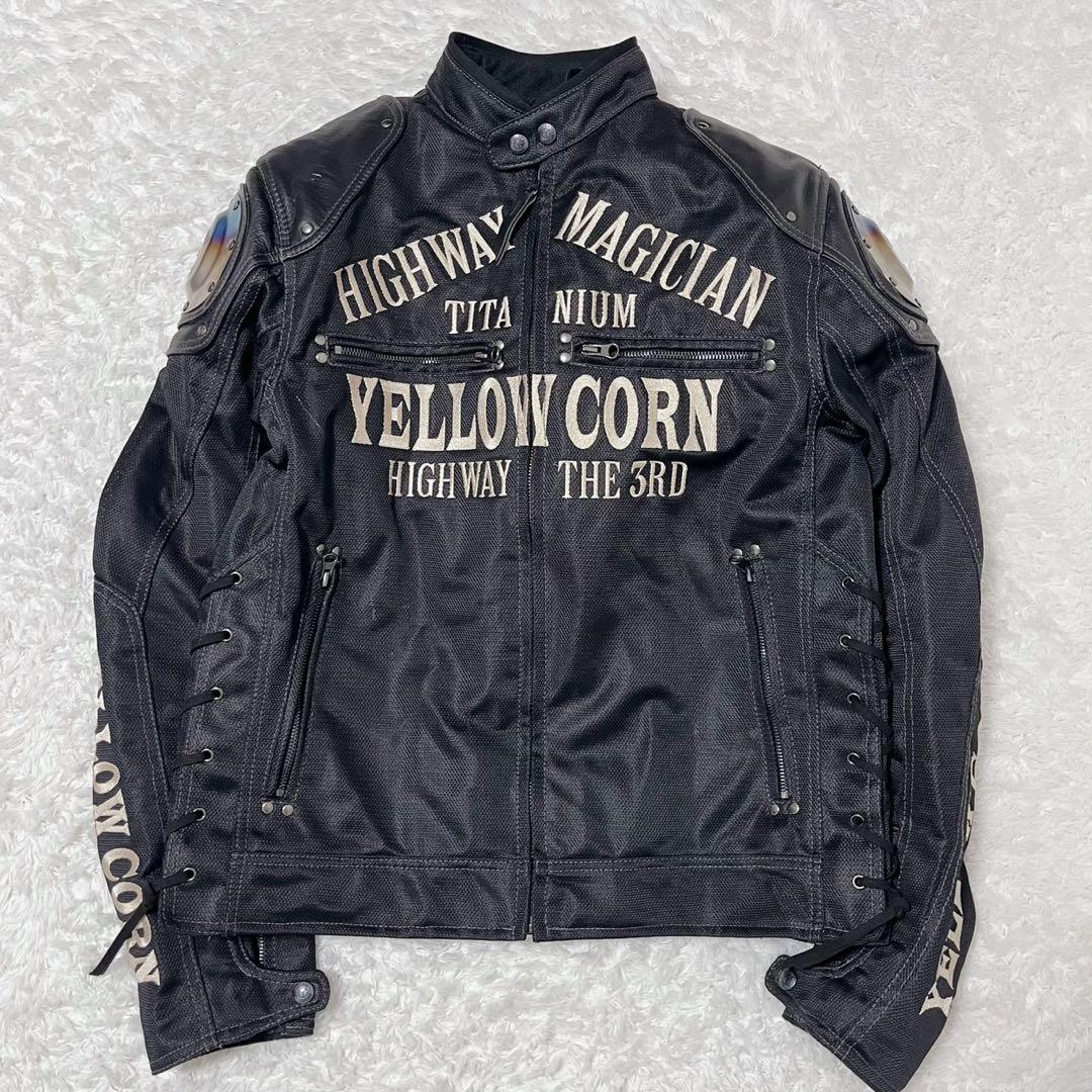 YELLOW CORN バイクジャケット 3L プロテクター付　チタン