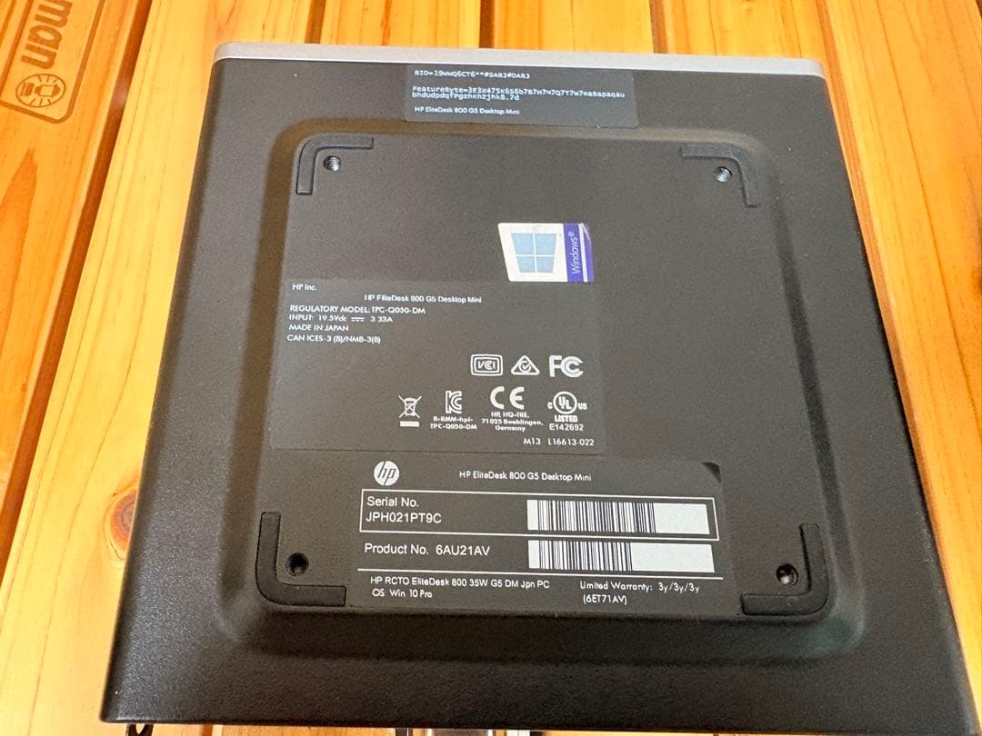 7*e様 HP EliteDesk 800 G5 DM i3 9100T/8G/