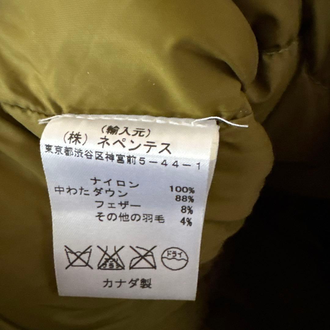 エンジニアードガーメンツ ダウンベスト　サイズL カーキ