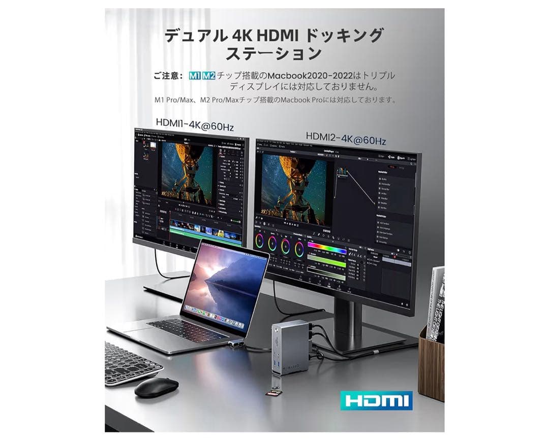 未開封Macbook Pro Air専用 14-IN-2 ドッキングステーション