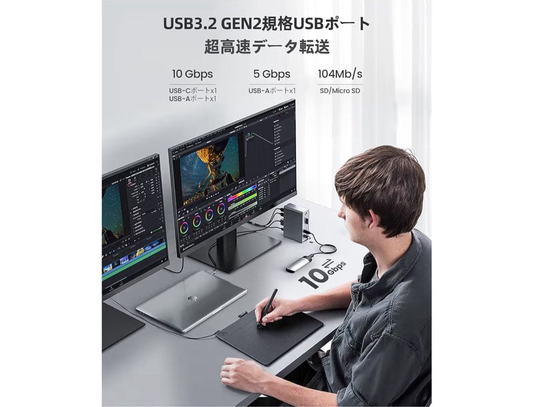 未開封Macbook Pro Air専用 14-IN-2 ドッキングステーション