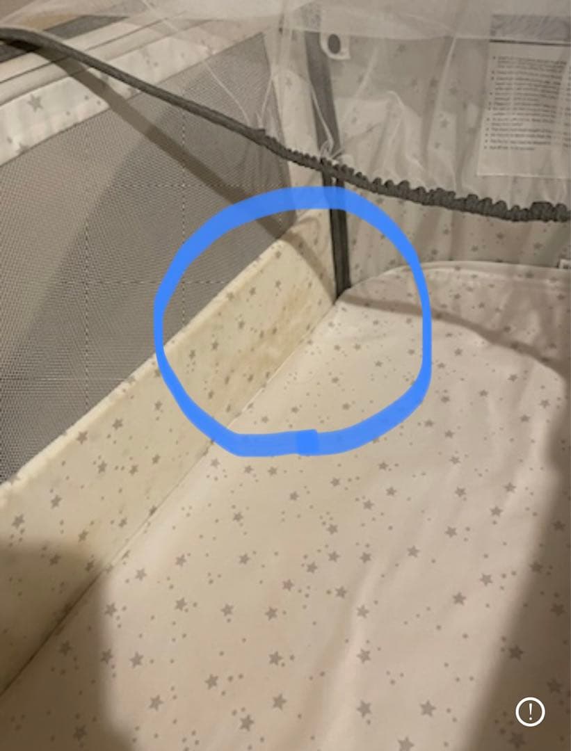 ベビーベッド/移動・折りたたみ可能/HZDMJ/グレー/説明書・付属品あり