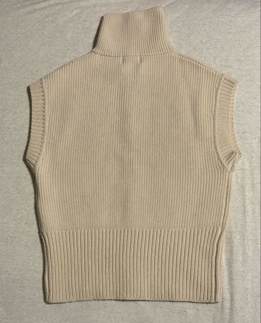 【CLANE】ZIP COLLAR KNIT VEST