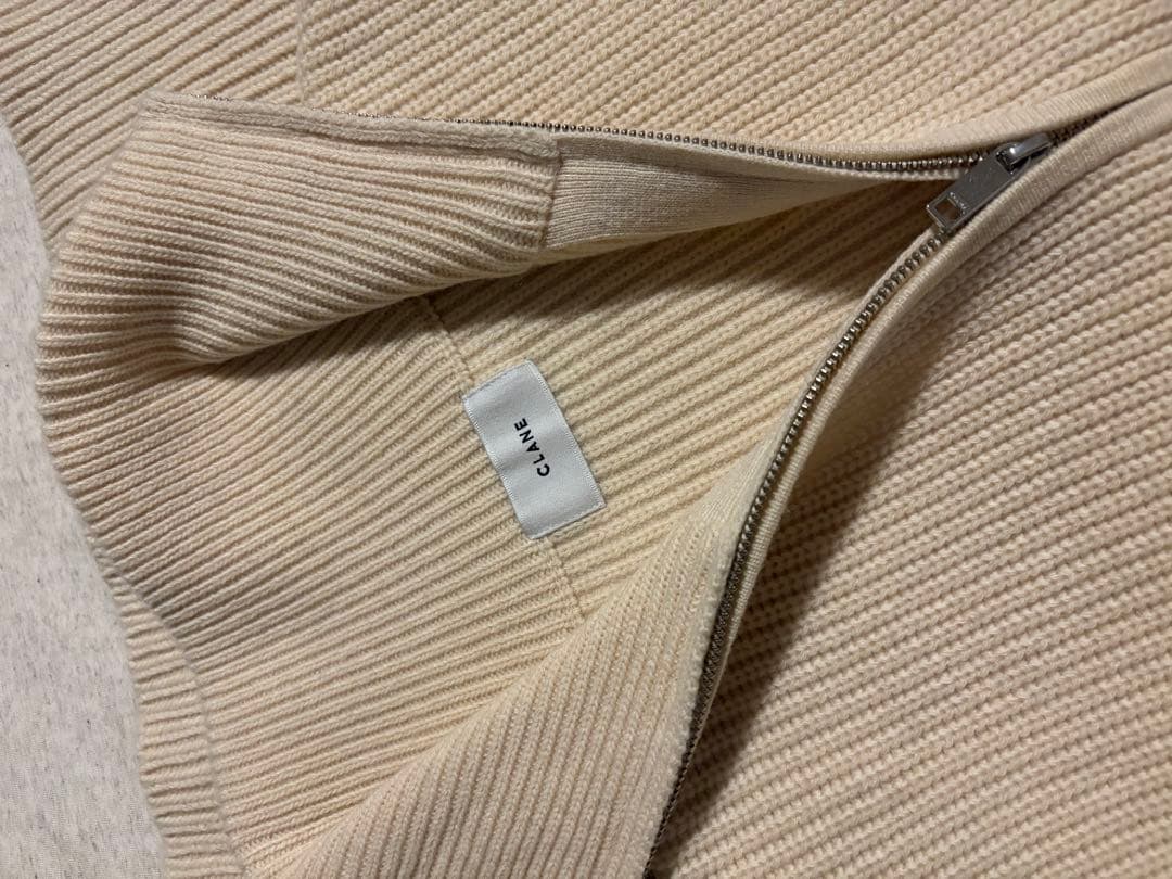 【CLANE】ZIP COLLAR KNIT VEST