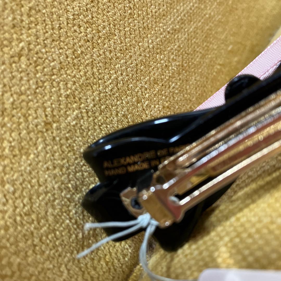 ALEXANDRE ブラックリボン　バレッタ