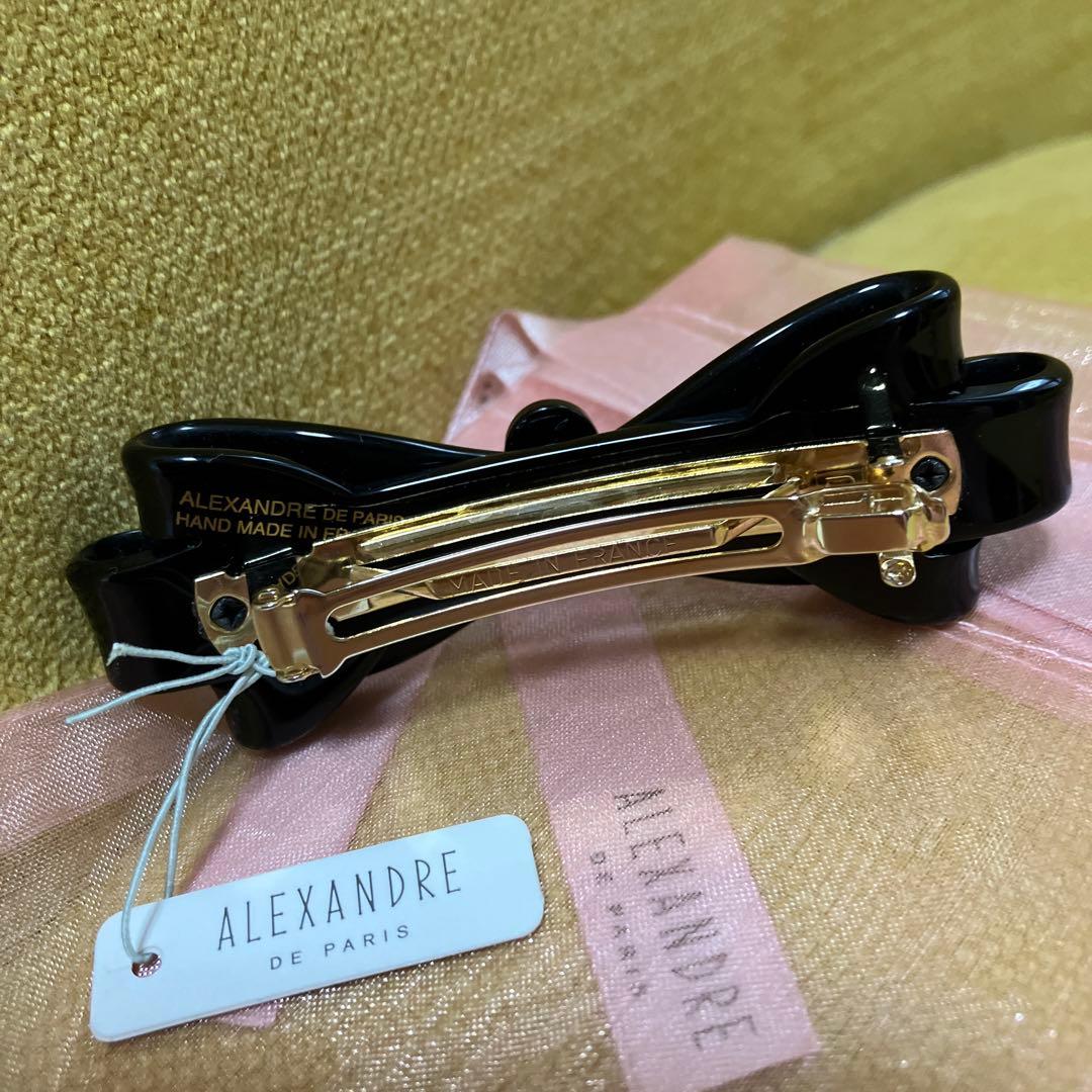 ALEXANDRE ブラックリボン　バレッタ