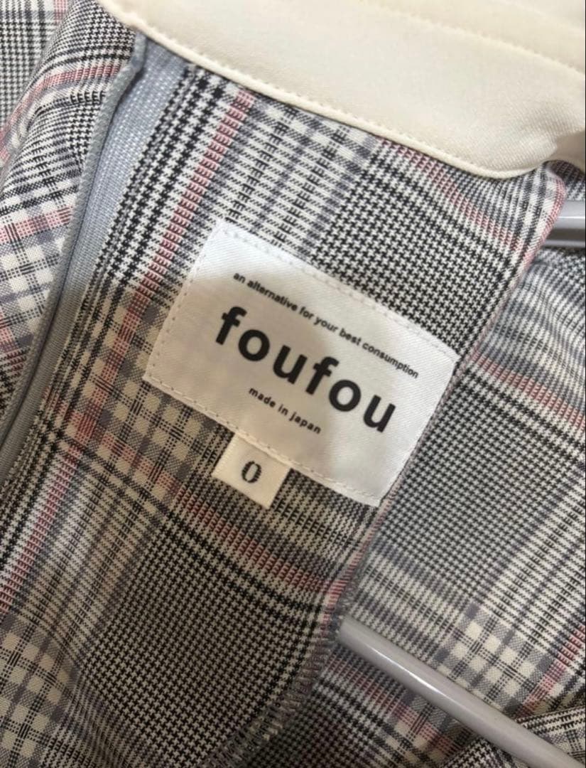 Mocha foufou チャーミングポケットチェックドレス S