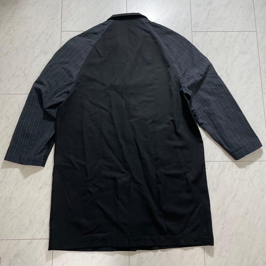 コムデギャルソンオムプリュス ロングコート 異素材切り替え AD1992 M 黒