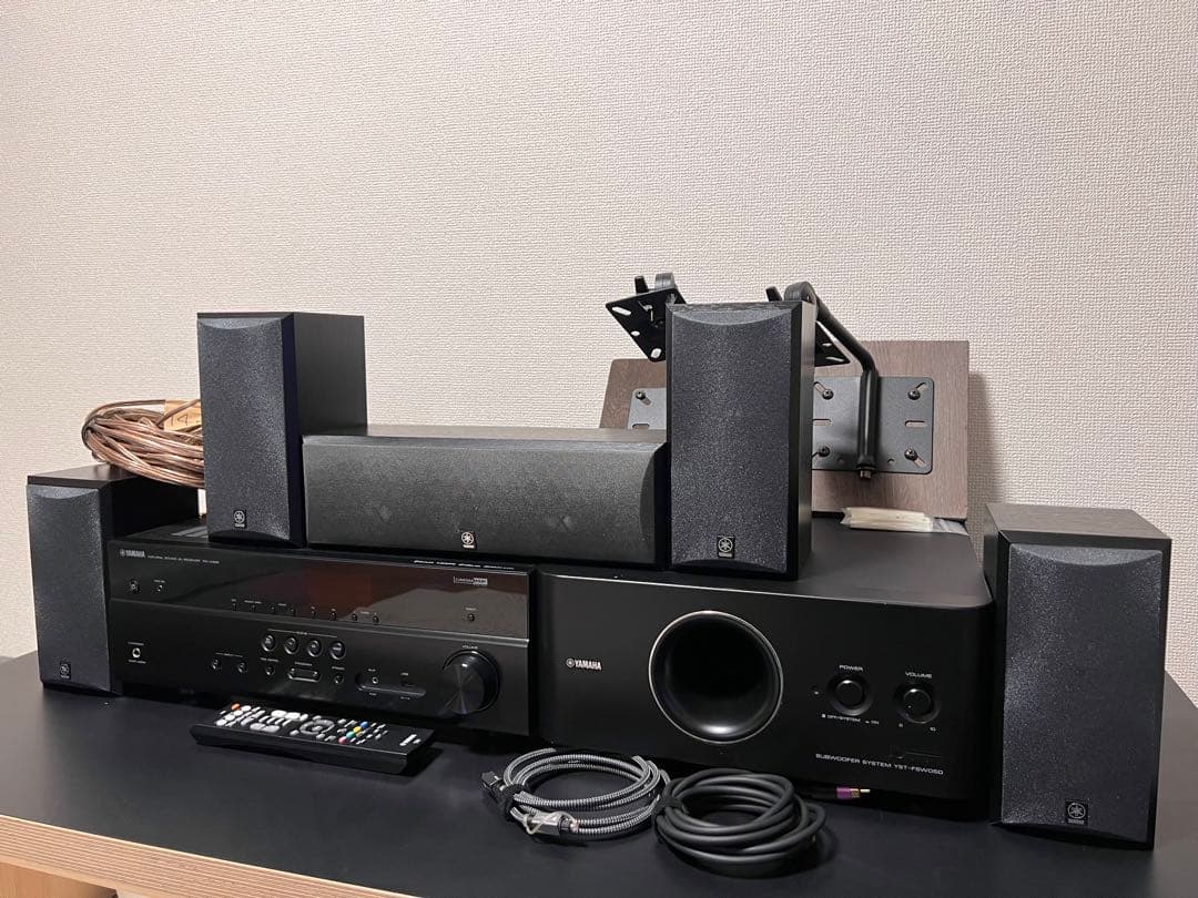 美品 YAMAHA RX-V385 他5.1ch 純正スピーカーセット +付属品