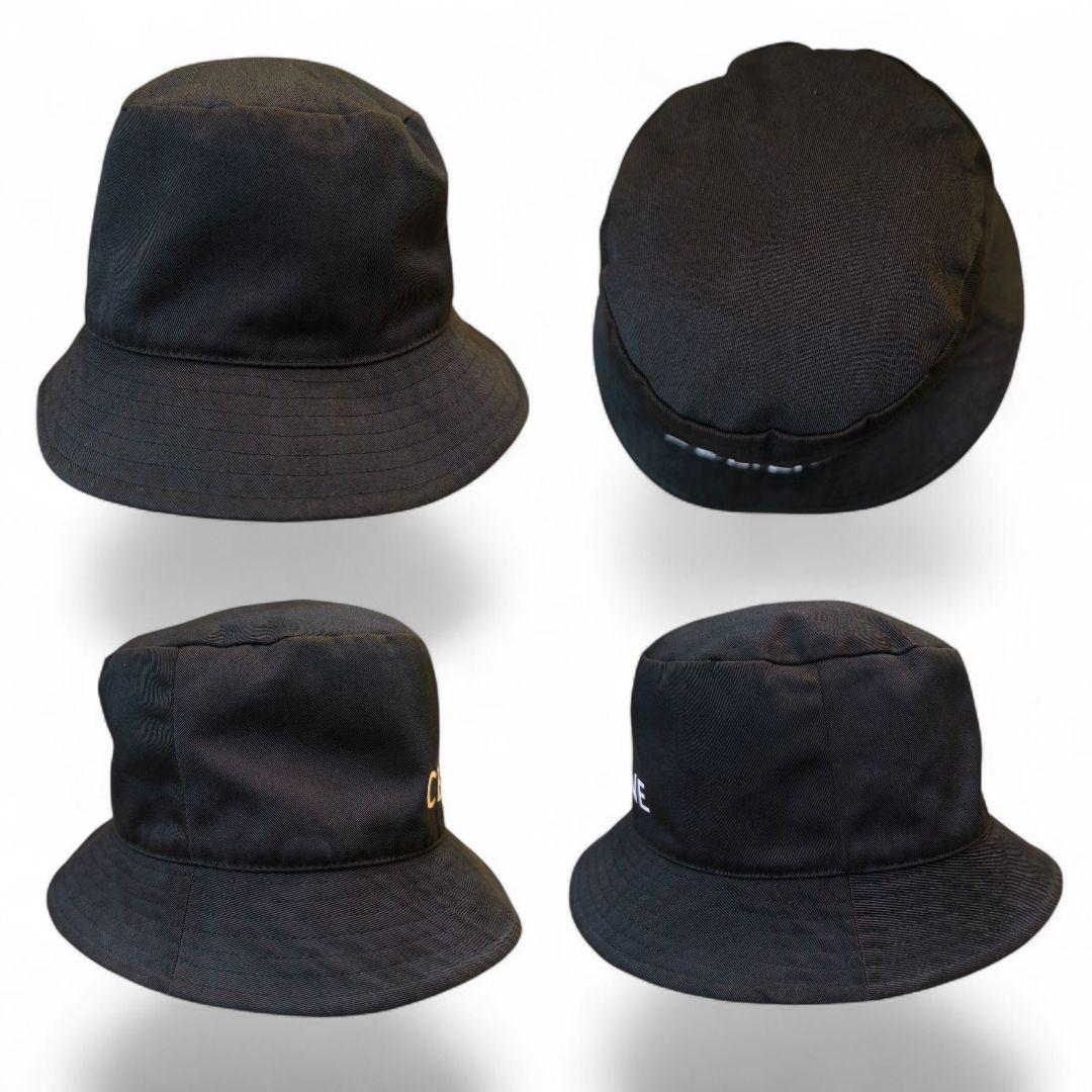 美品✨CELINE セリーヌ ロゴ バケットハット XL 63cm ブラック