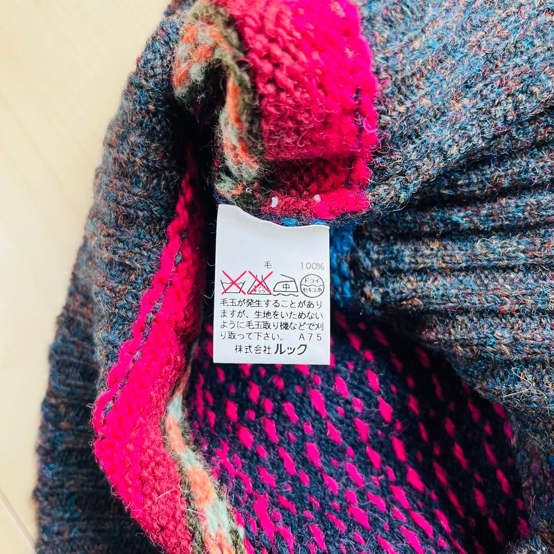 【SCAPA】×【Jamieson's】フェアアイル柄 ニットベスト Lサイズ