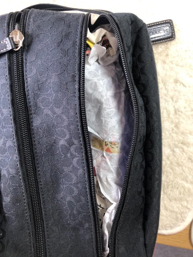 【未使用に近い】COACH　シグネチャー　ウエストバッグ+シューズケースのセット