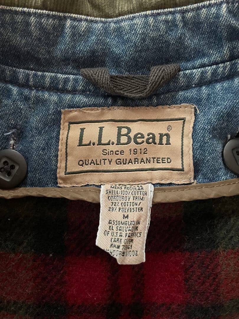 l.l.bean デニム　カバーオール　US M ブランケット　ハンティング