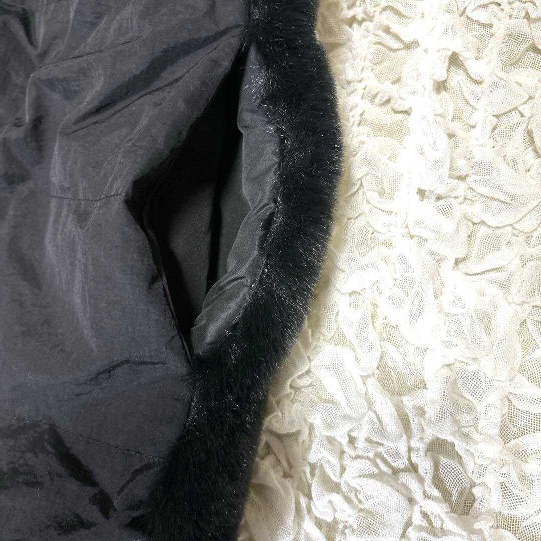 【新品】 EPOCA エポカ フード フェイクファー ベスト 光沢 モコモコ