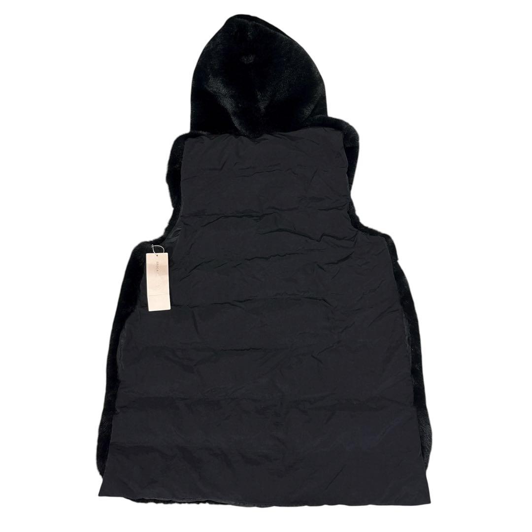 【新品】 EPOCA エポカ フード フェイクファー ベスト 光沢 モコモコ