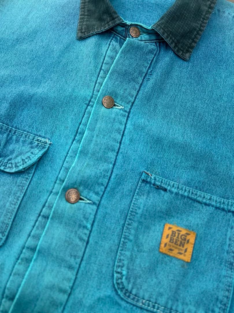 人気 希少カラー 80's BIG BENデニムカバーオール ビッグベン