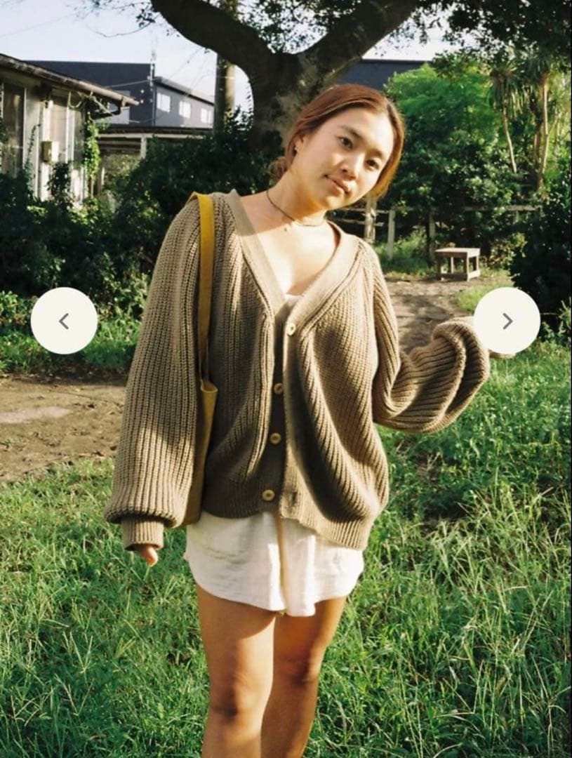 トップス seed and soil Organic cotton cardigan