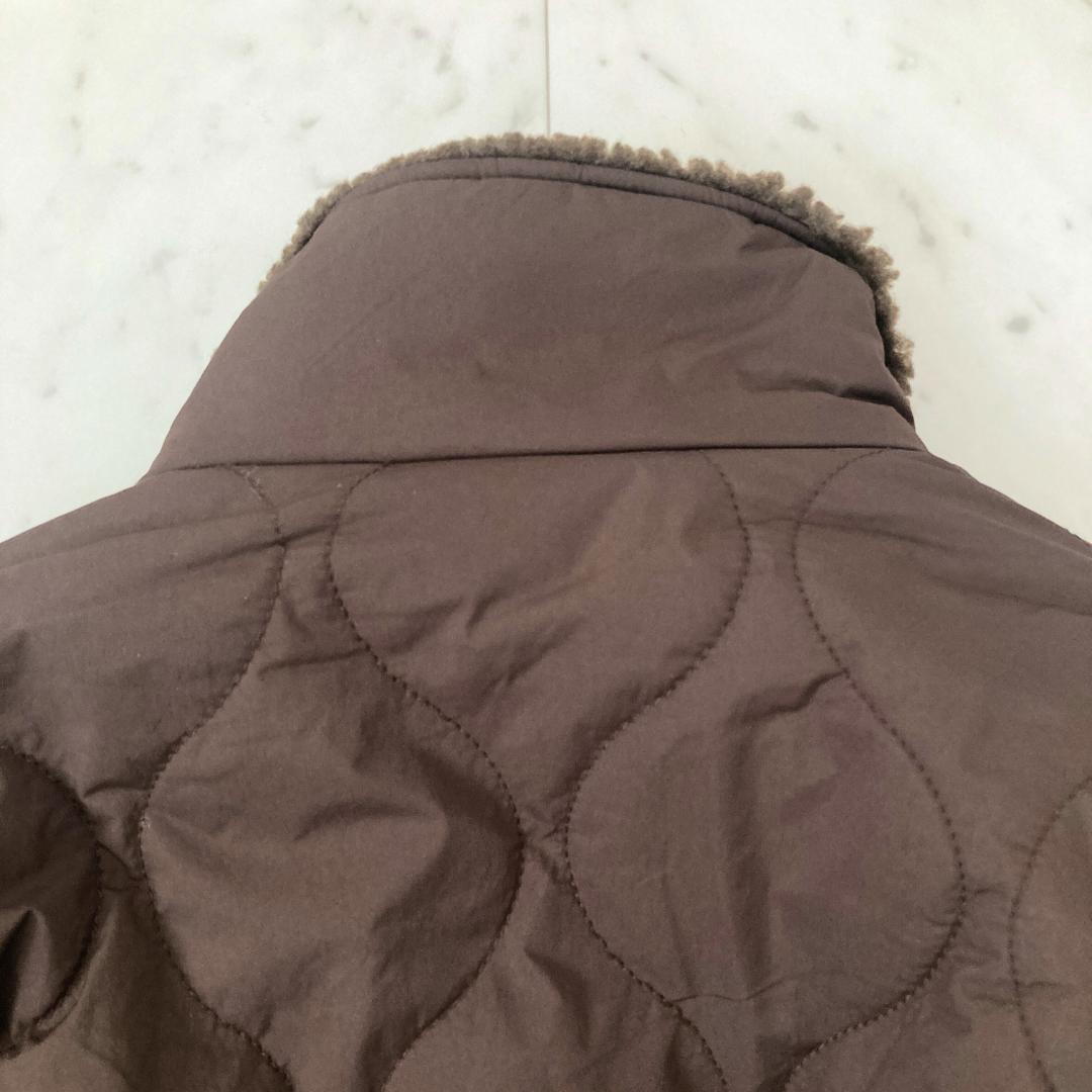 タグ付き未使用　スローブイエナ　キルトボアリバーシブルブルゾン　ブラウン