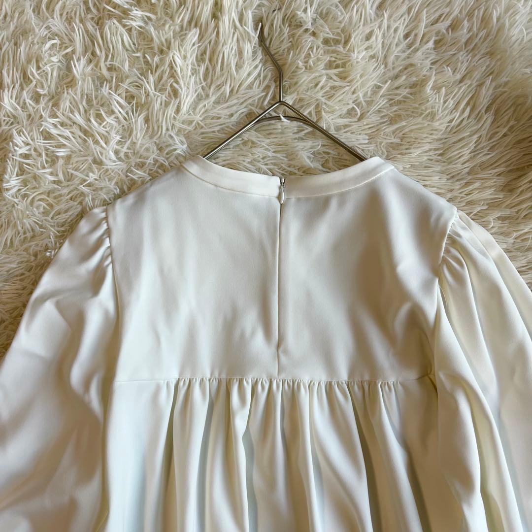 きち⭐︎ヨリ yori セレモニーリボンパフブラウス 長袖 ボウタイ 38