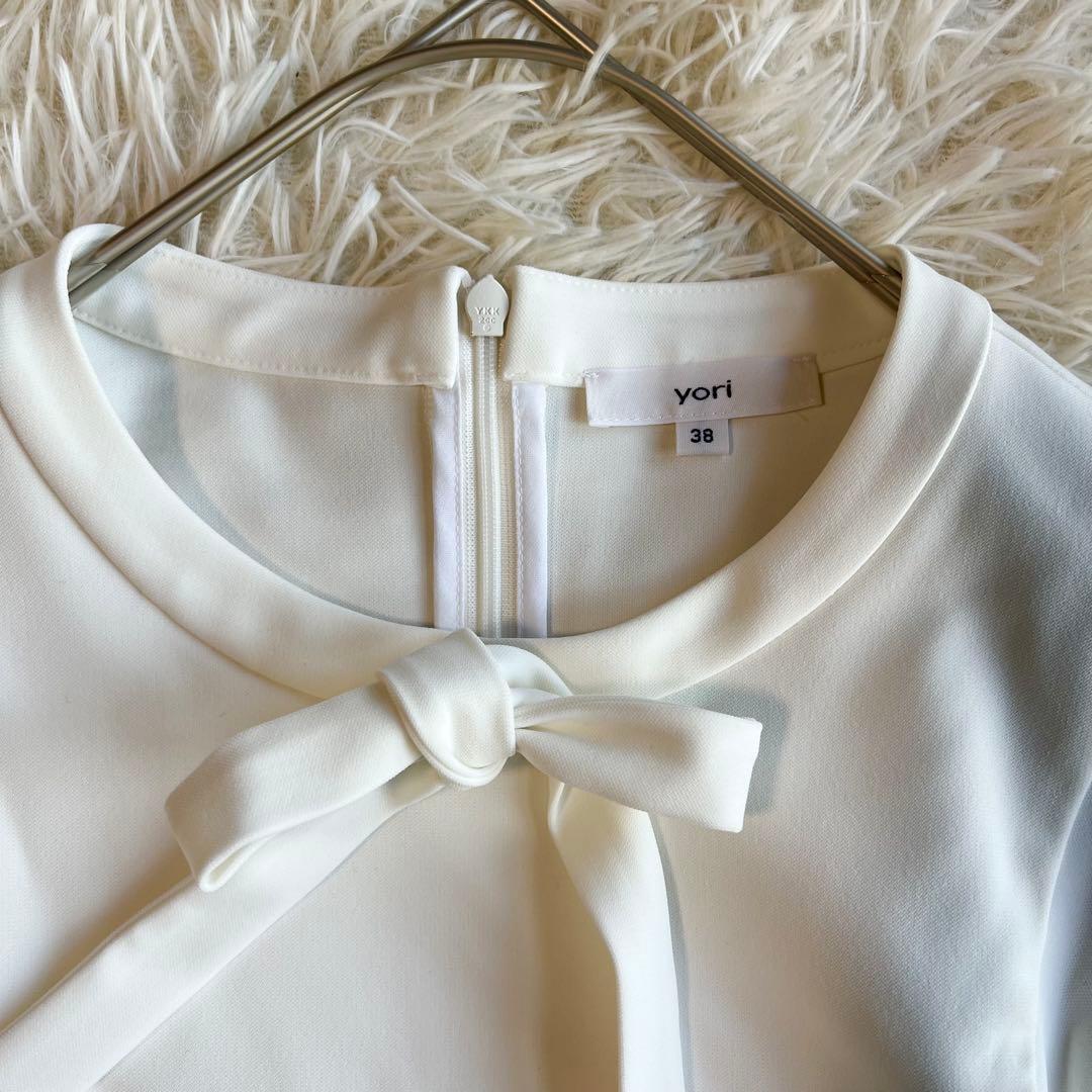 きち⭐︎ヨリ yori セレモニーリボンパフブラウス 長袖 ボウタイ 38