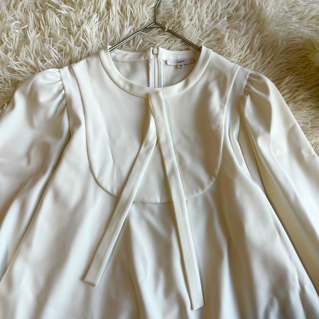 きち⭐︎ヨリ yori セレモニーリボンパフブラウス 長袖 ボウタイ 38