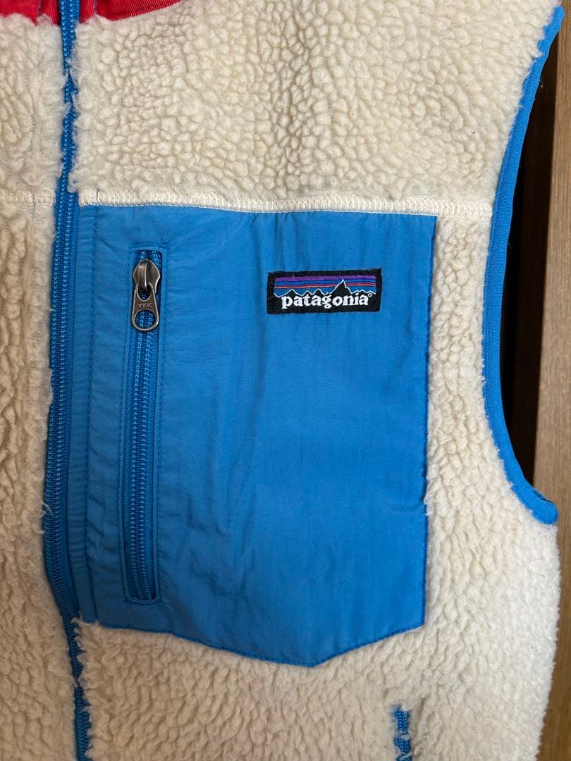 patagonia フリースベスト アイボリー