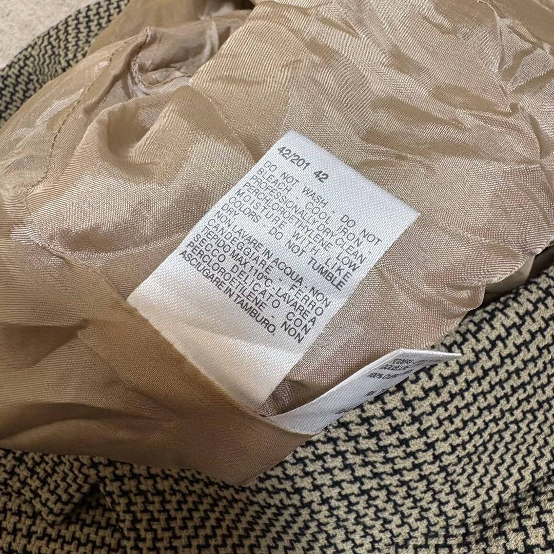 マックスマーラ ウール混 テーラードジャケット 42 白タグ