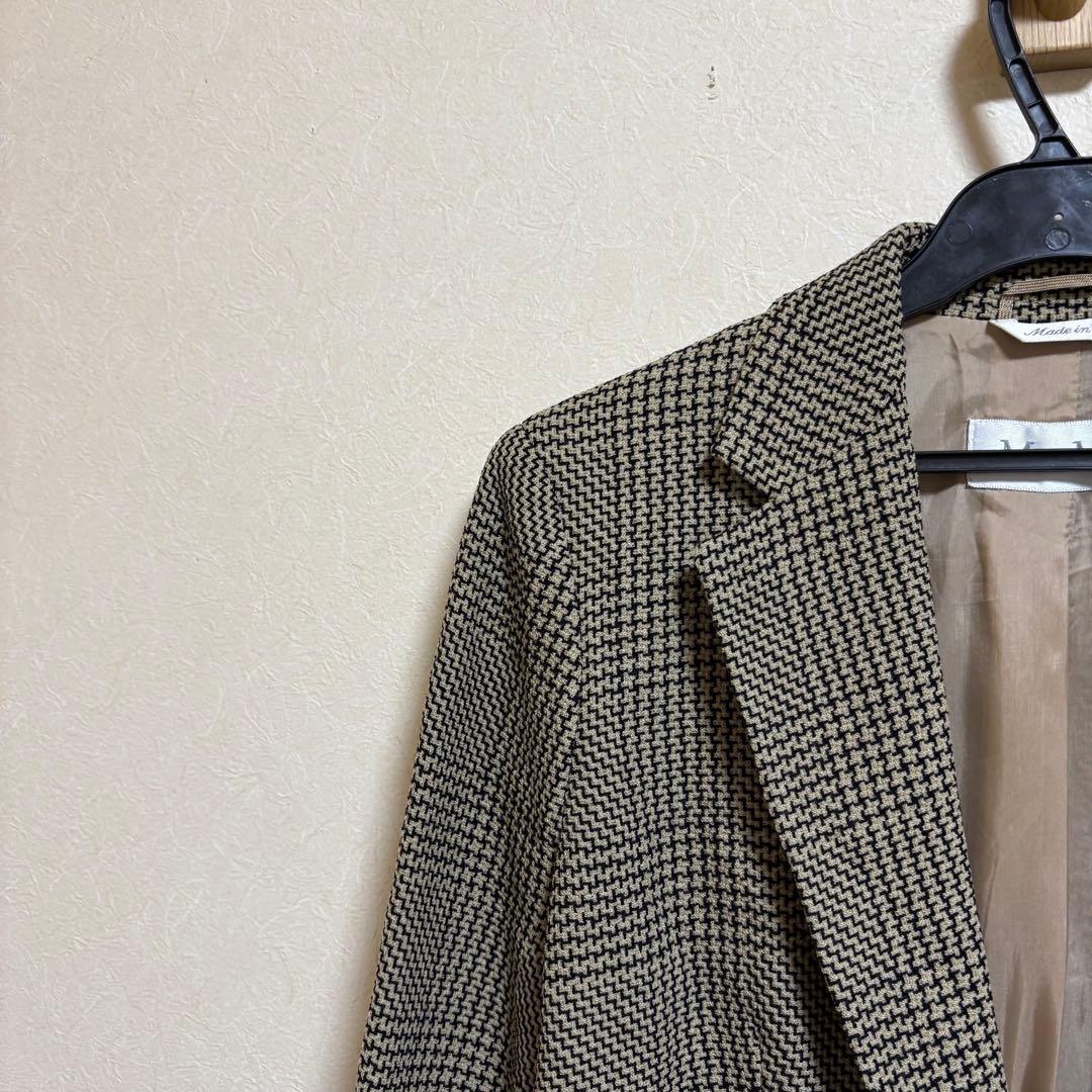 マックスマーラ ウール混 テーラードジャケット 42 白タグ